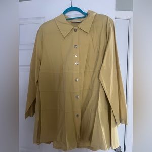 Mustard yellow, size Medium Eleven Stitch Design blouse